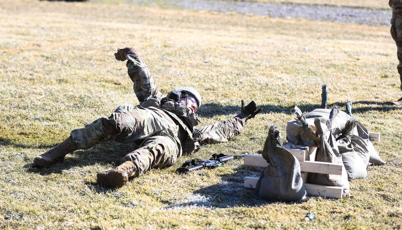 Cadets participate in the Arctic Ranger challenge