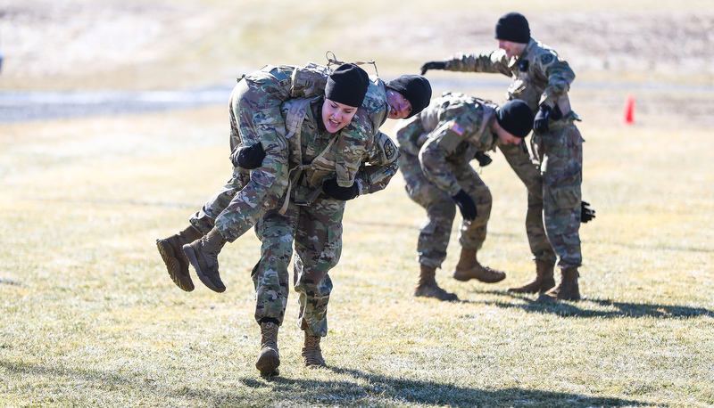 Cadets participate in the Arctic Ranger challenge