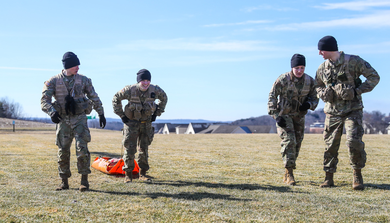 Cadets participate in the Arctic Ranger challenge