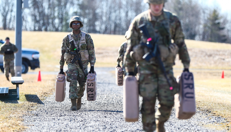 Cadets participate in the Arctic Ranger challenge