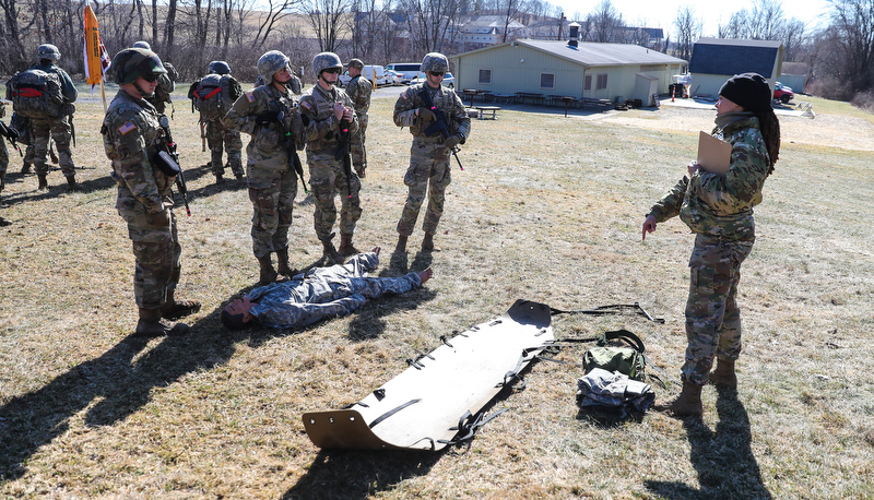 Cadets participate in the Arctic Ranger challenge