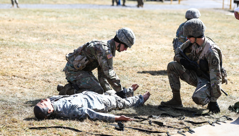 Cadets participate in the Arctic Ranger challenge