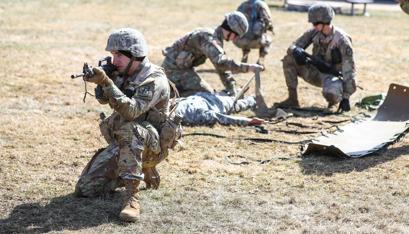 Cadets participate in the Arctic Ranger challenge