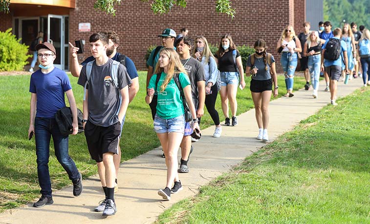 Students on campus