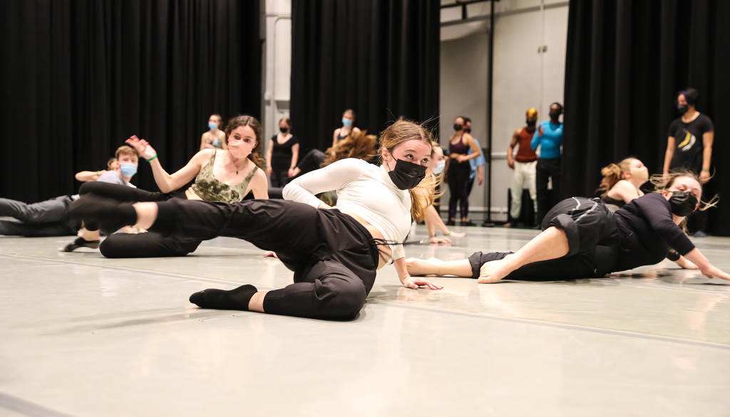 Students dancing at the conference