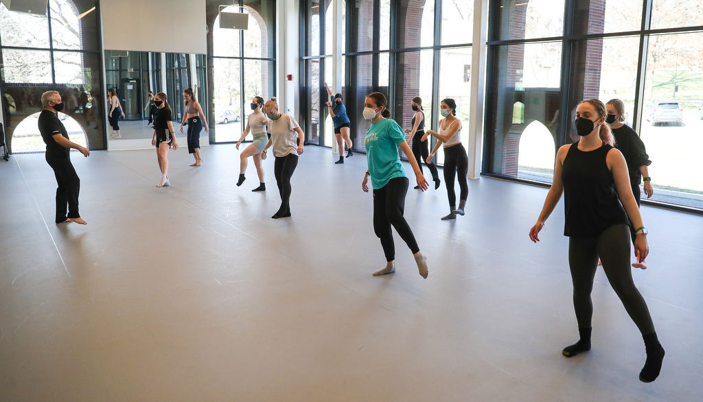 Students dancing at the conference