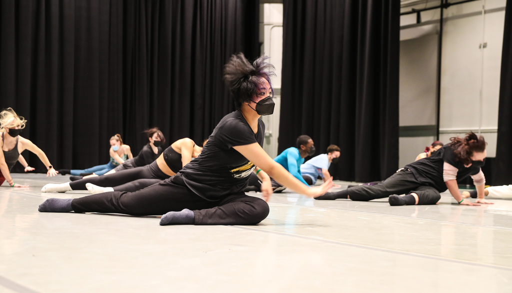 Students dancing at the conference