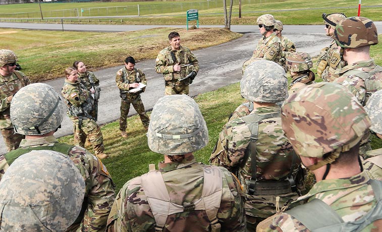 Cadets being breifed