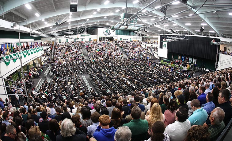 Morrow Field House during graduation