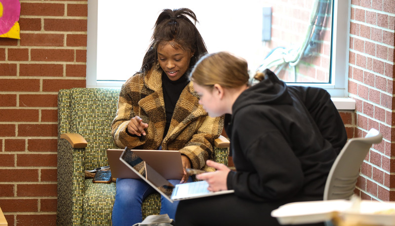 Student preparing for final exams