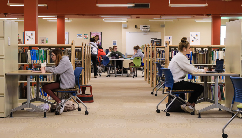 Student preparing for final exams