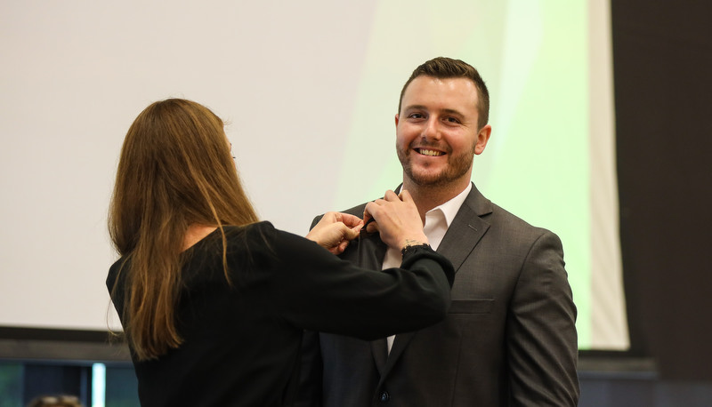 OTD Graduates receiving their pins