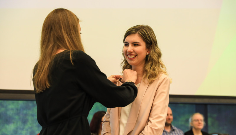 OTD Graduates receiving their pins