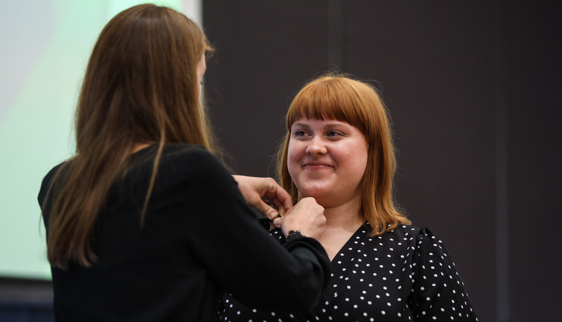 OTD Graduates receiving their pins