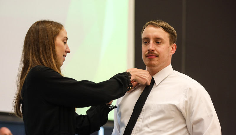 OTD Graduates receiving their pins