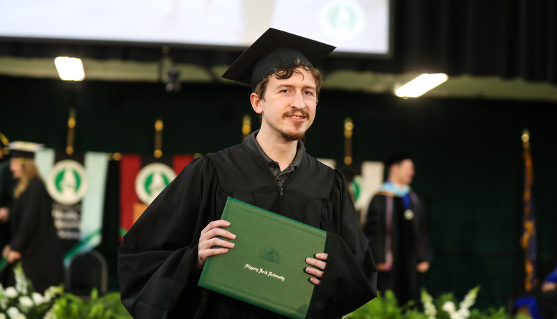 Students celebrating graduation