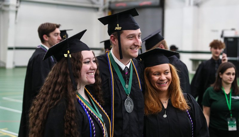 Students celebrating graduation