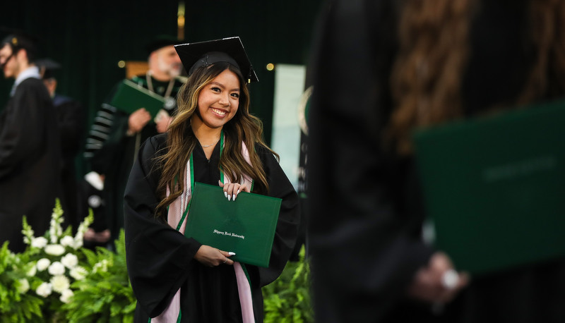 Students celebrating graduation