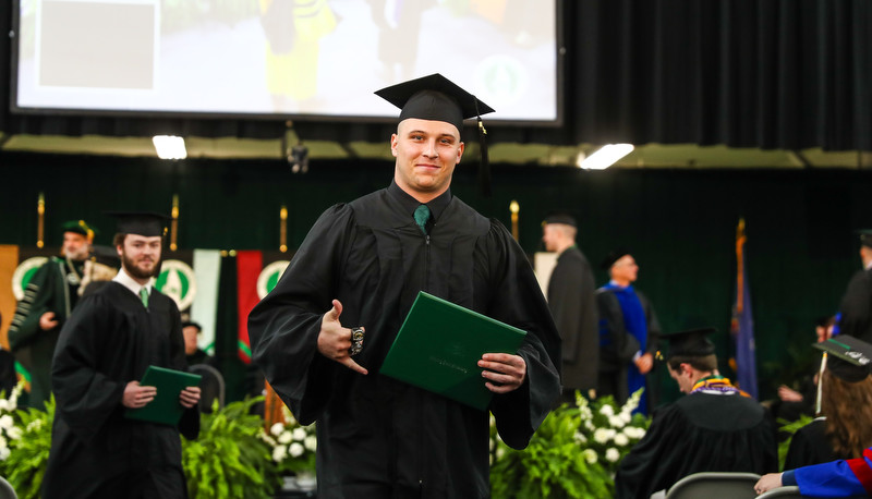 Students celebrating graduation