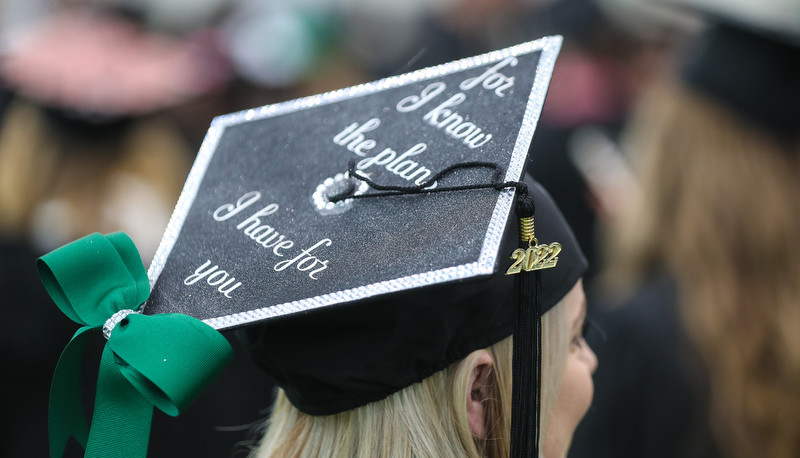 Students celebrating graduation