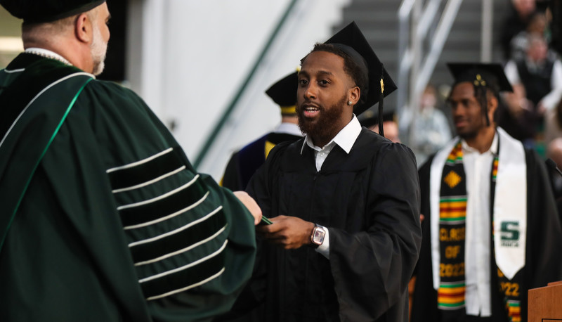 Students celebrating graduation