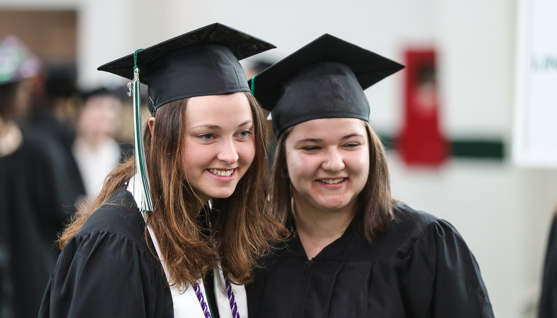 Students celebrating graduation