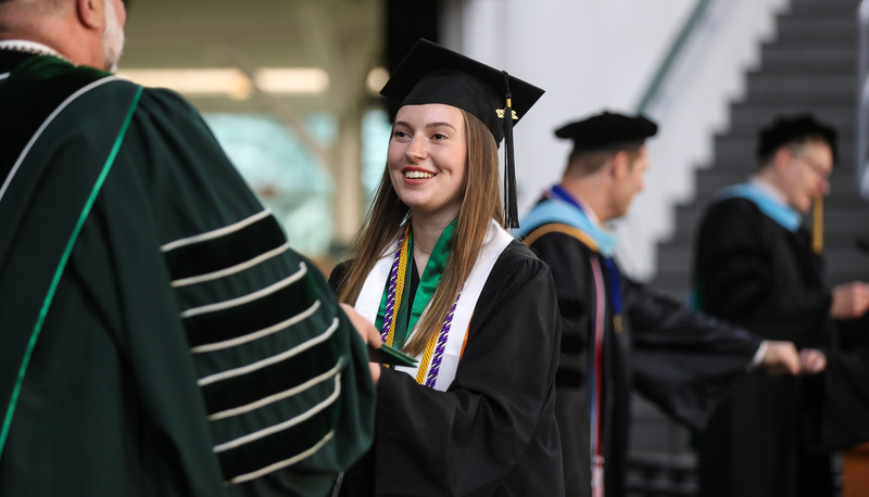 Students celebrating graduation