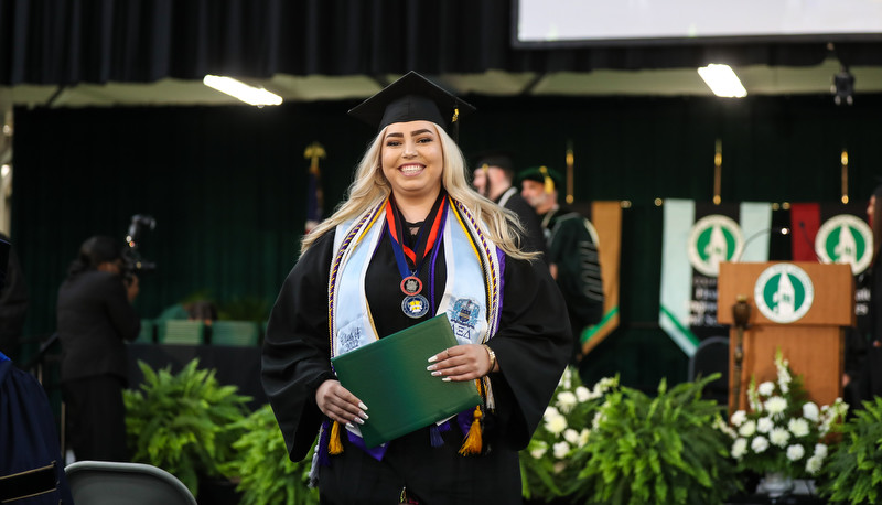 Students celebrating graduation