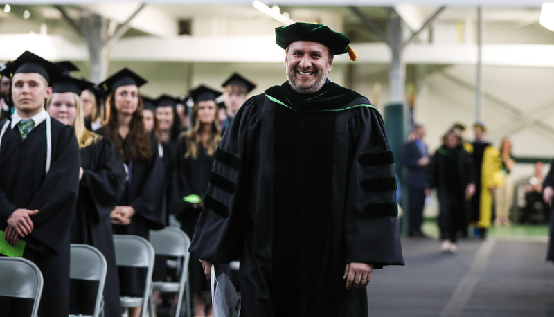 Students celebrating graduation