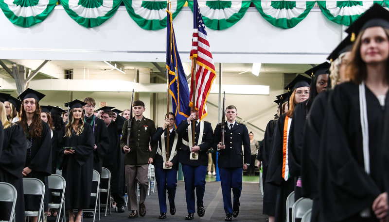 Students celebrating graduation