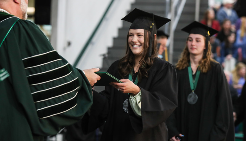 Students celebrating graduation