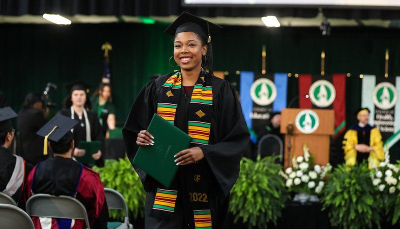 Students celebrating graduation