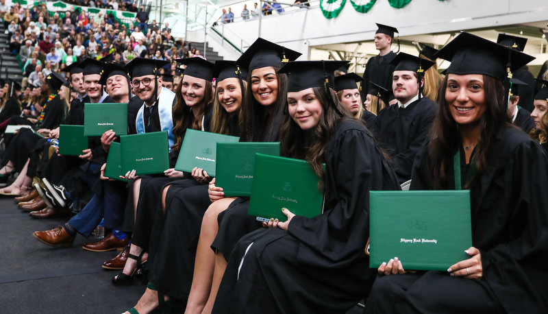 Students celebrating graduation