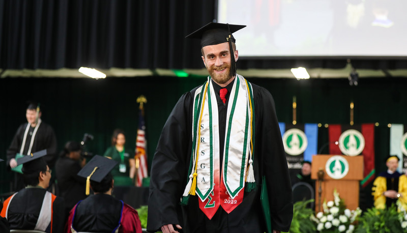 Students celebrating graduation