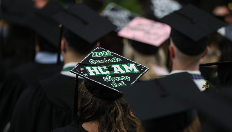 Decorated cap at graduation