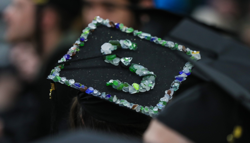 Decorated cap at graduation