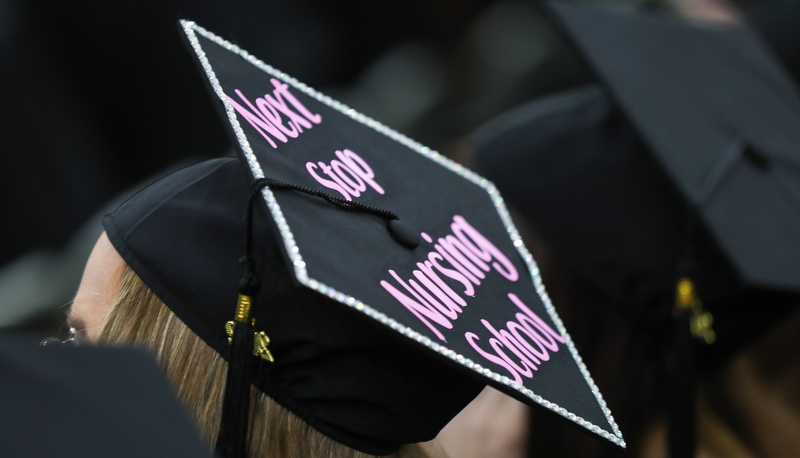 Decorated cap at graduation