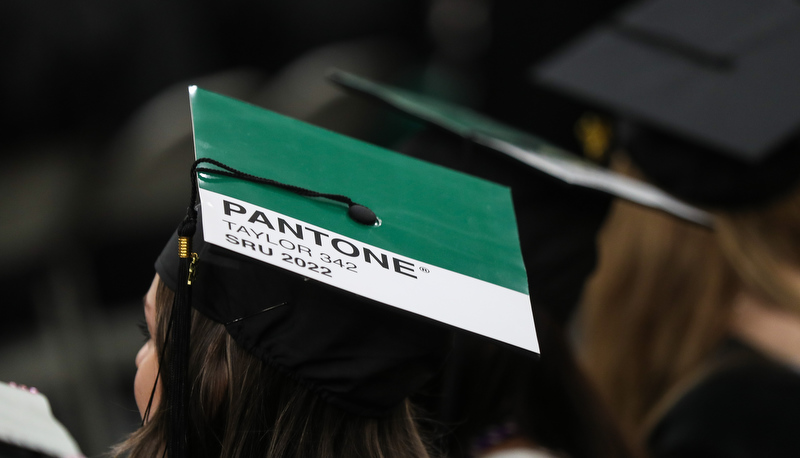 Decorated cap at graduation