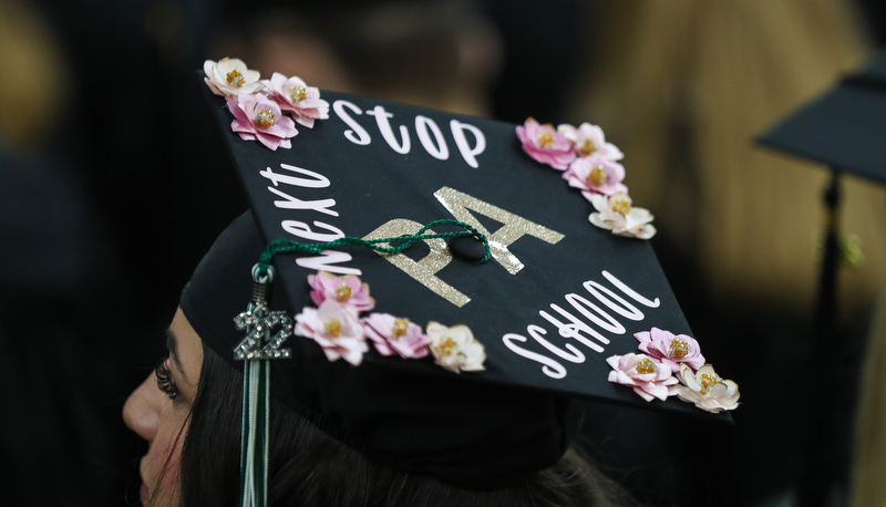 Decorated cap at graduation