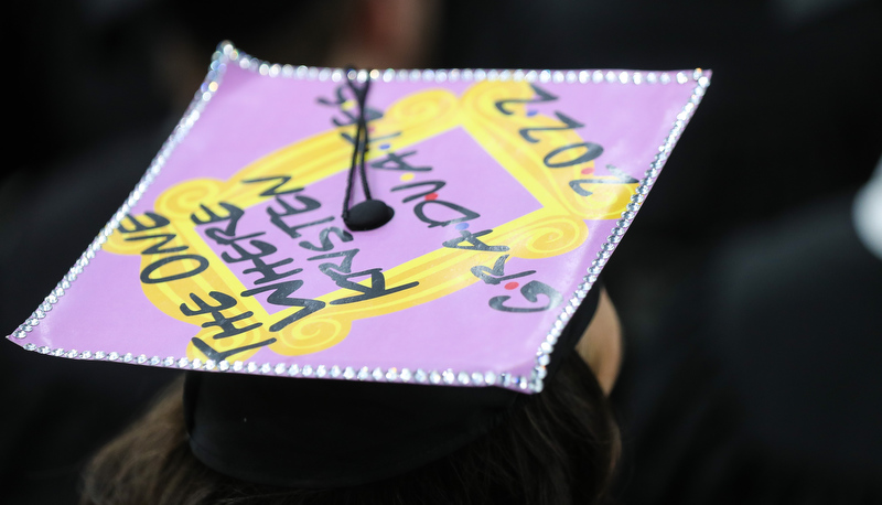 Decorated cap at graduation