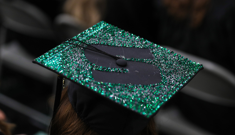 Decorated cap at graduation