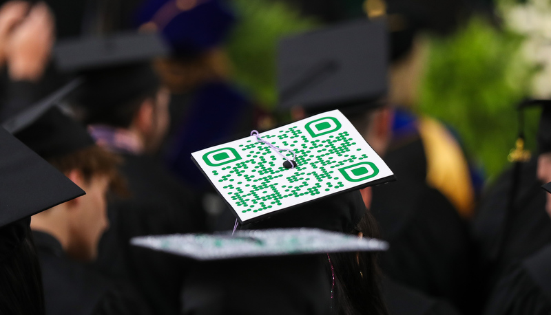 Decorated cap at graduation