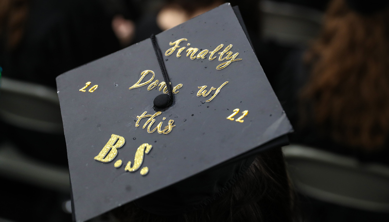 Decorated cap at graduation