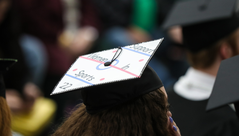 Decorated cap at graduation