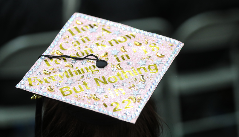 Decorated cap at graduation