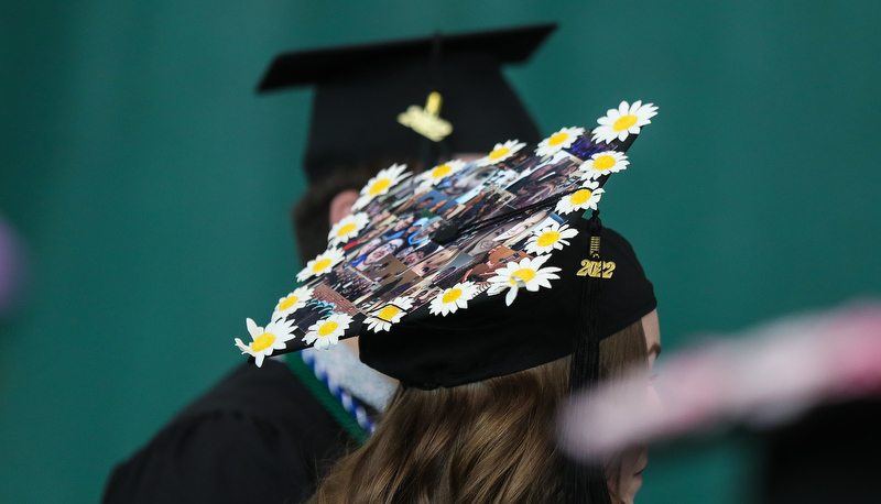 Decorated cap at graduation