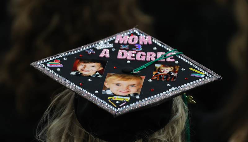 Decorated cap at graduation