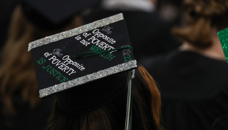 Decorated cap at graduation