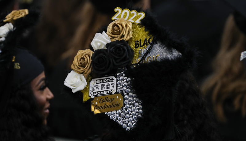 Decorated cap at graduation