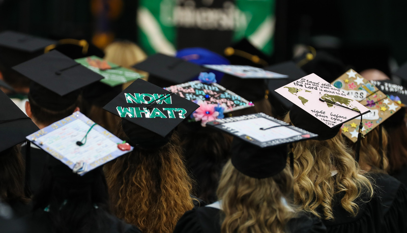 Decorated cap at graduation